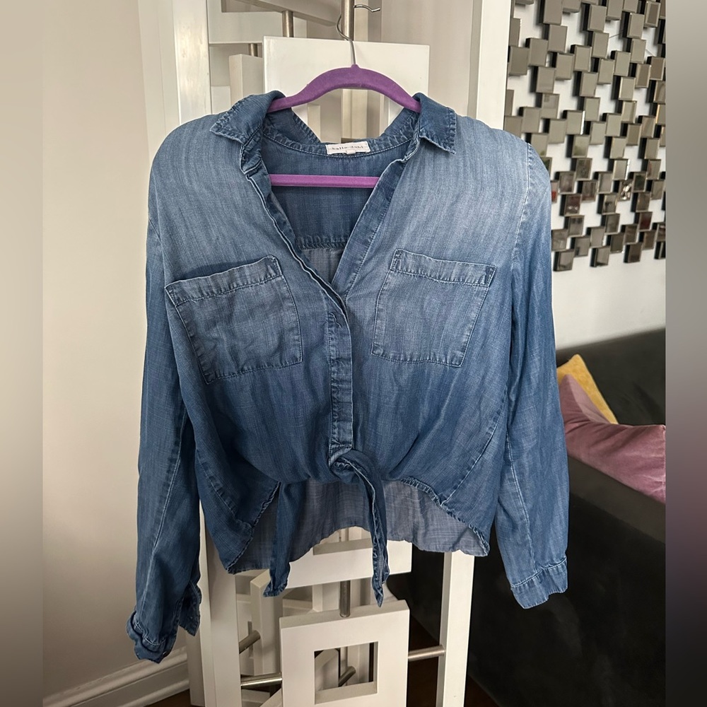 Jean tie blouse